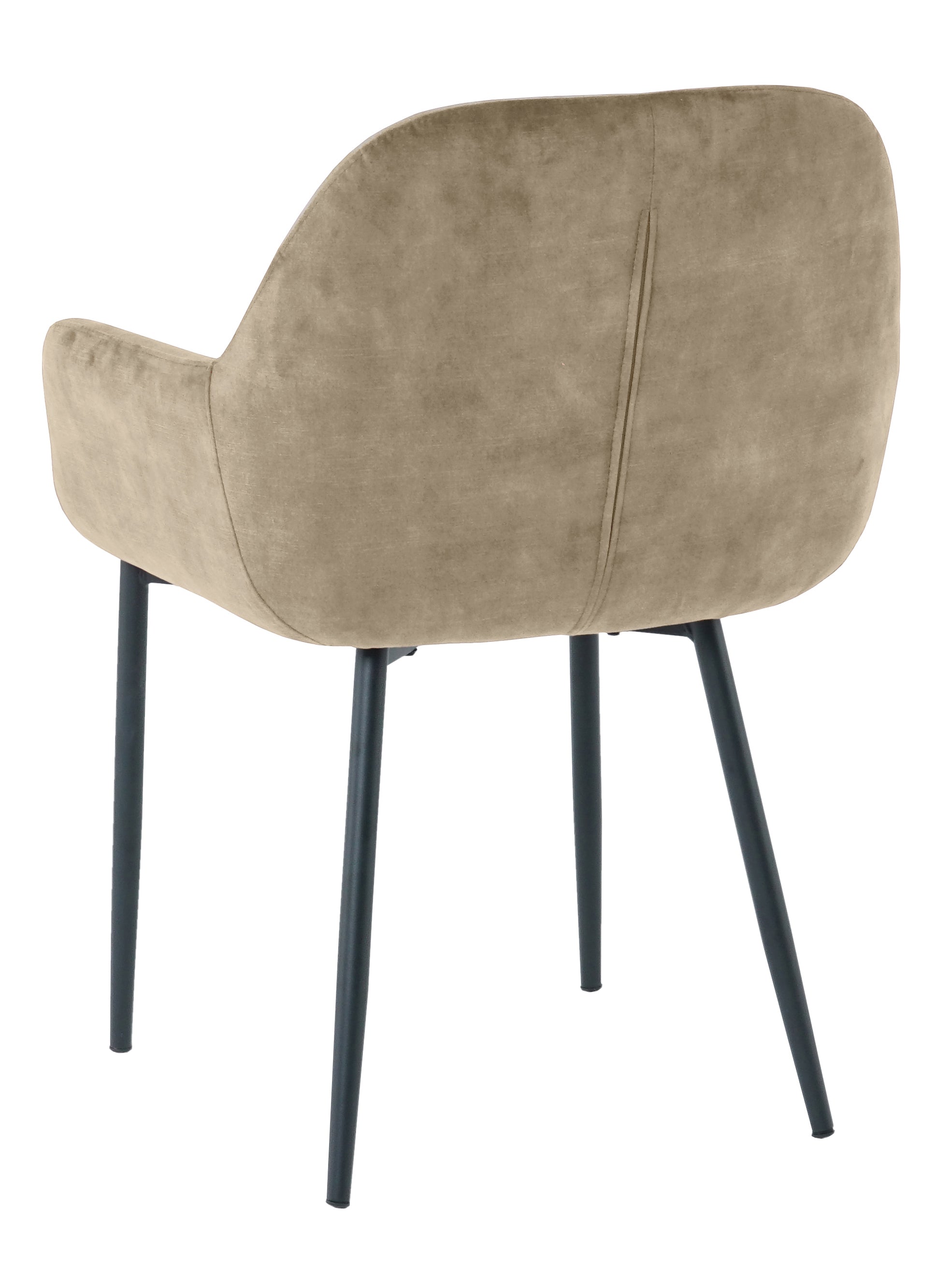Armlehnstuhl, 2er-Set – Bezug beige, Beine schwarz – Bild 4