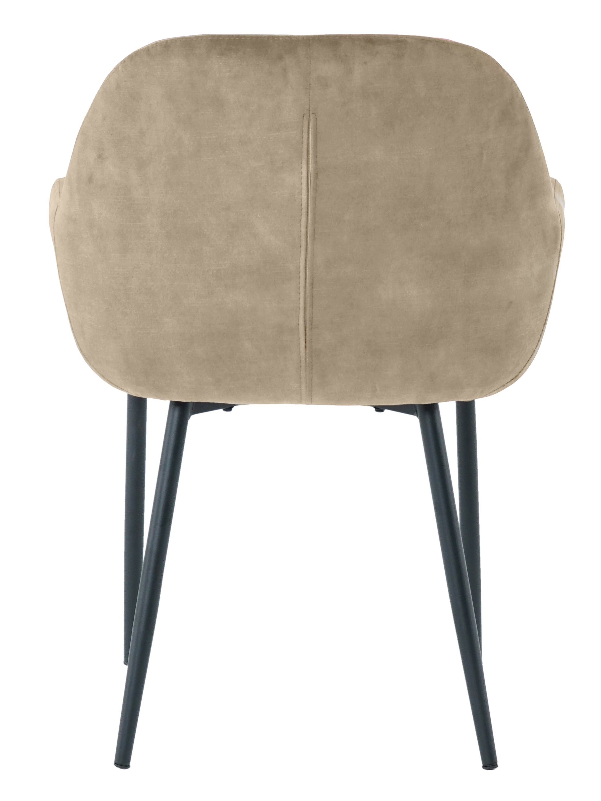 Armlehnstuhl, 2er-Set – Bezug beige, Beine schwarz – Bild 5