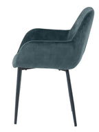 Armlehnstuhl, 2er-Set – Bezug blau, Beine schwarz – Bild 3
