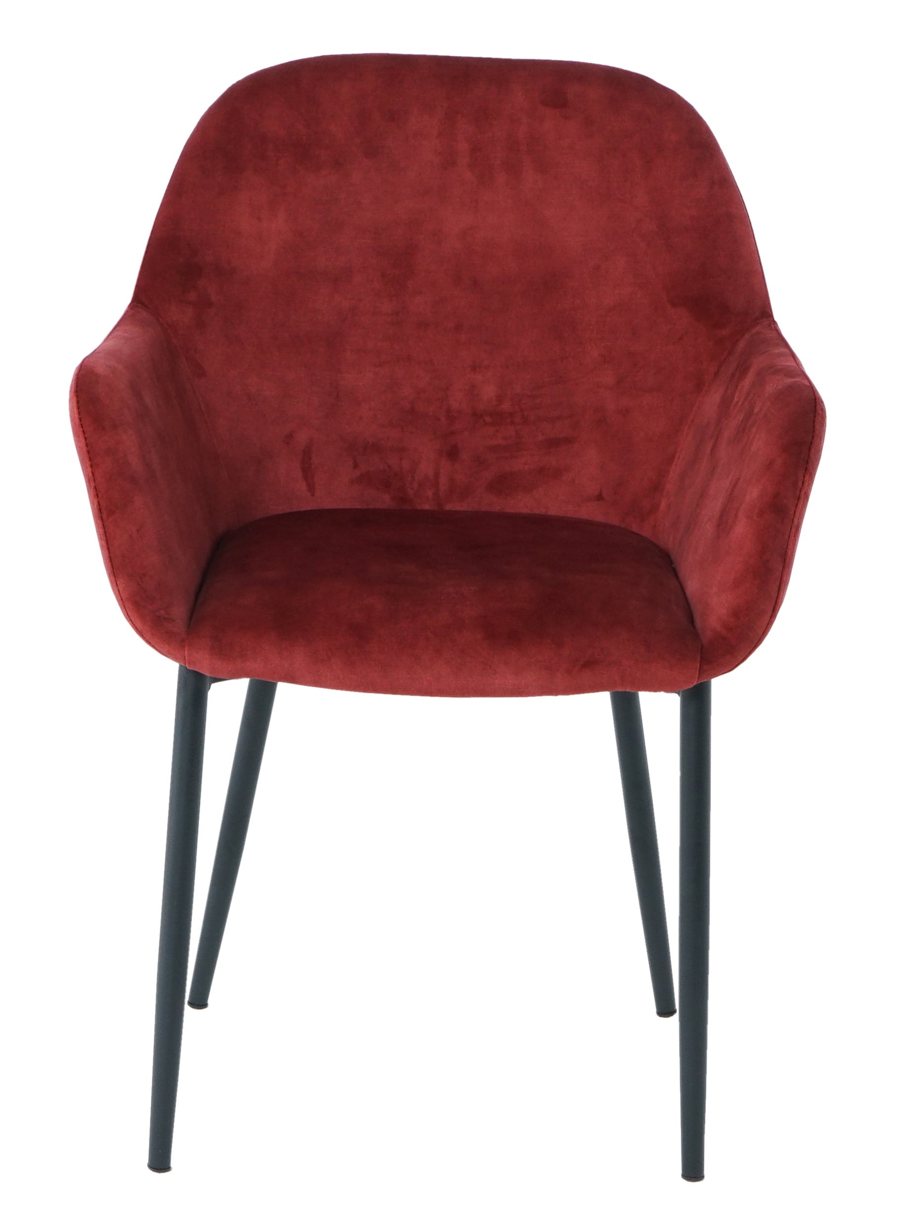 Armlehnstuhl, 2er-Set – Bezug rot, Beine schwarz – Bild 2