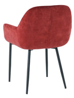 Armlehnstuhl, 2er-Set – Bezug rot, Beine schwarz – Bild 4