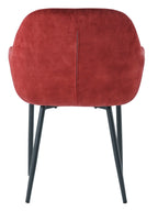 Armlehnstuhl, 2er-Set – Bezug rot, Beine schwarz – Bild 5