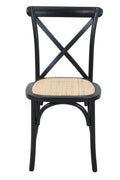 Stuhl, 2er-Set – Schwarz, natur