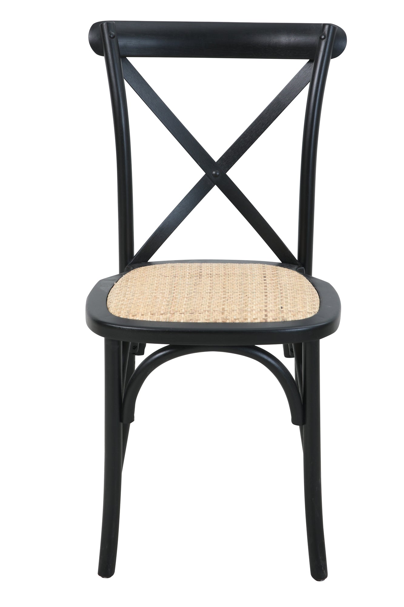 Stuhl, 2er-Set – Schwarz, natur