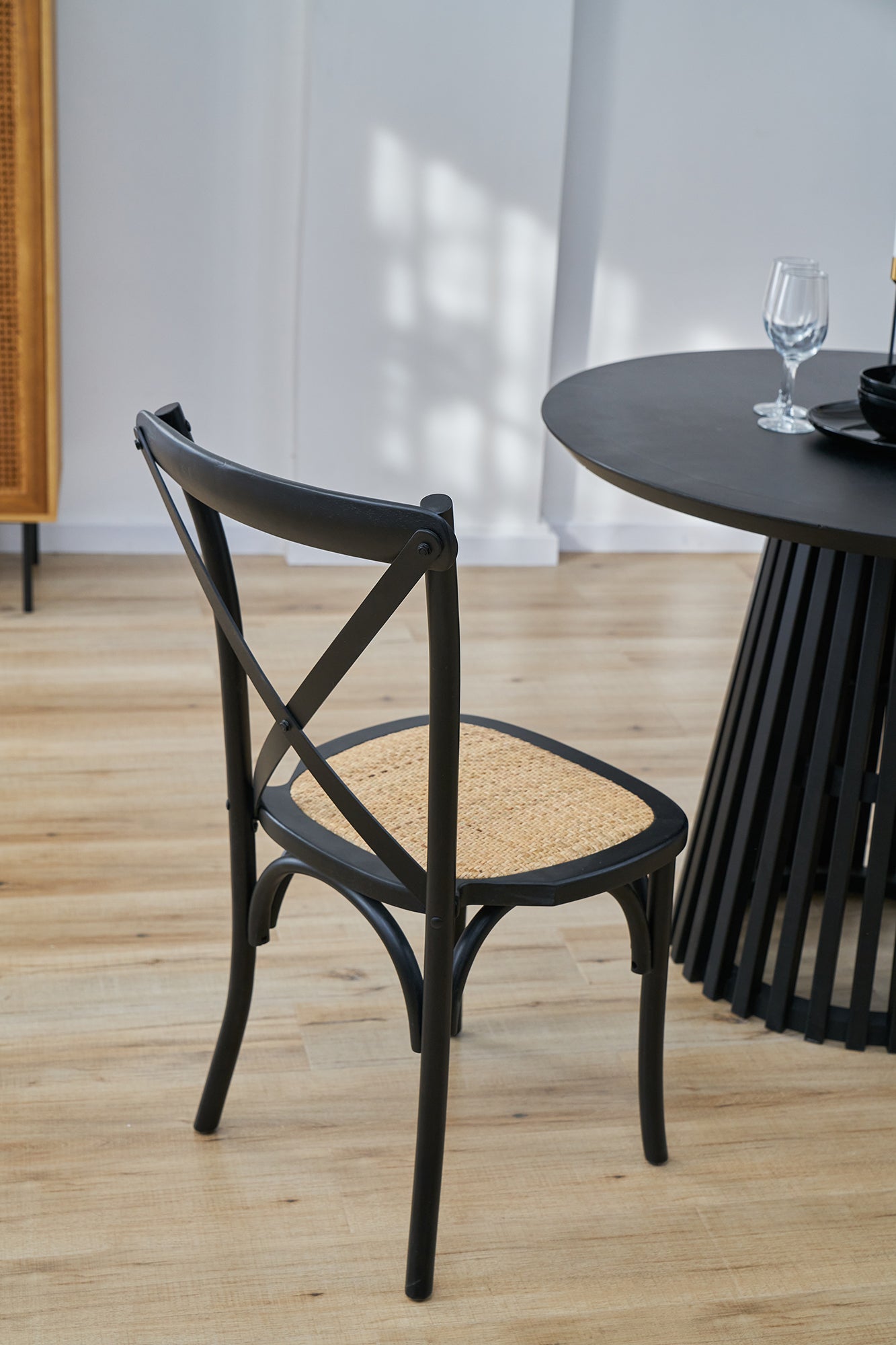 Stuhl, 2er-Set – Schwarz, natur – Bild 10