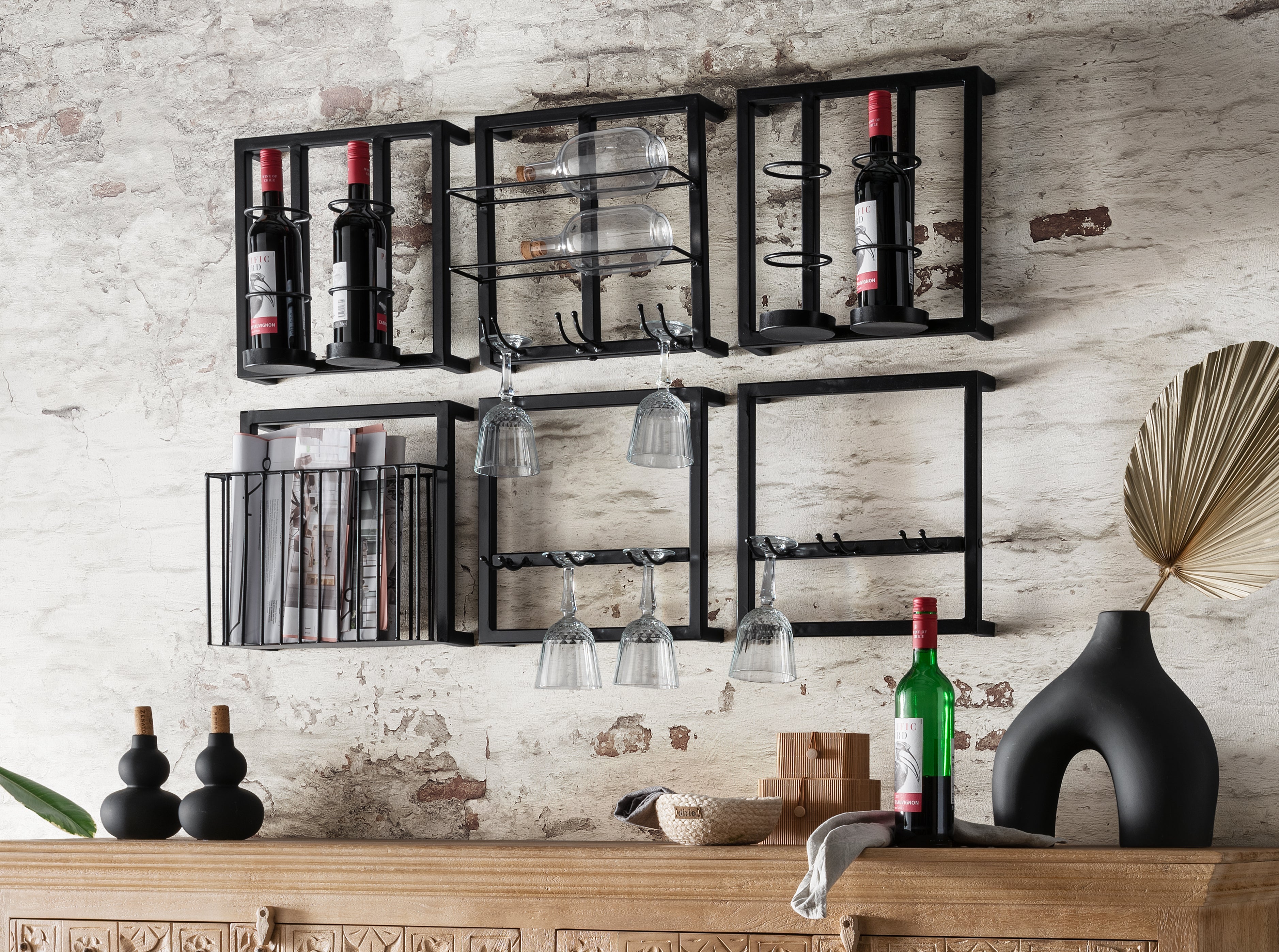 THIS & THAT Weinregal – Antikschwarz – Bild 10