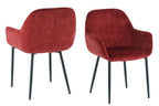 Armlehnstuhl, 2er-Set – Bezug rot, Beine schwarz – Bild 6