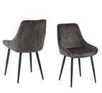 Stuhl, 2er-Set – Bezug dunkelgrau, Beine schwarz – Bild 6