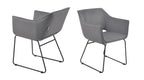 SIT&CHAIRS Armlehnstuhl, 2er-Set – Gestell schwarz, Bezug Basalt – Bild 12