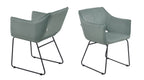 SIT&CHAIRS Armlehnstuhl, 2er-Set – Gestell schwarz, Bezug Celadon – Bild 12