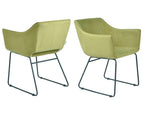 SIT&CHAIRS Armlehnstuhl, 2er-Set – Gestell schwarz, Bezug Gold Mustard – Bild 6