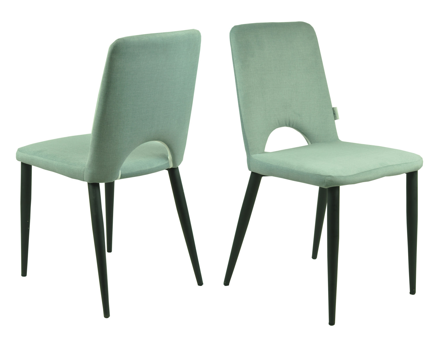 SIT&CHAIRS Stuhl, 2er-Set – Beine schwarz, Bezug celadon – Bild 8