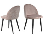 SIT&CHAIRS Stuhl, 2er-Set – Gestell schwarz, Bezug altrosa – Bild 6