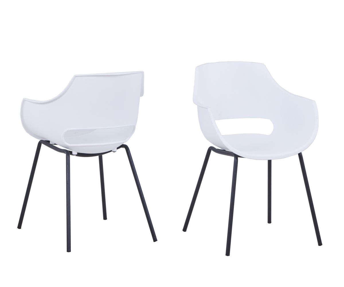 SIT&CHAIRS Stuhl, 2er-Set – Sitz weiß, Beine schwarz – Bild 12