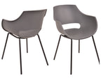SIT&CHAIRS Stuhl, 2er-Set – Sitz grau, Beine schwarz – Bild 12
