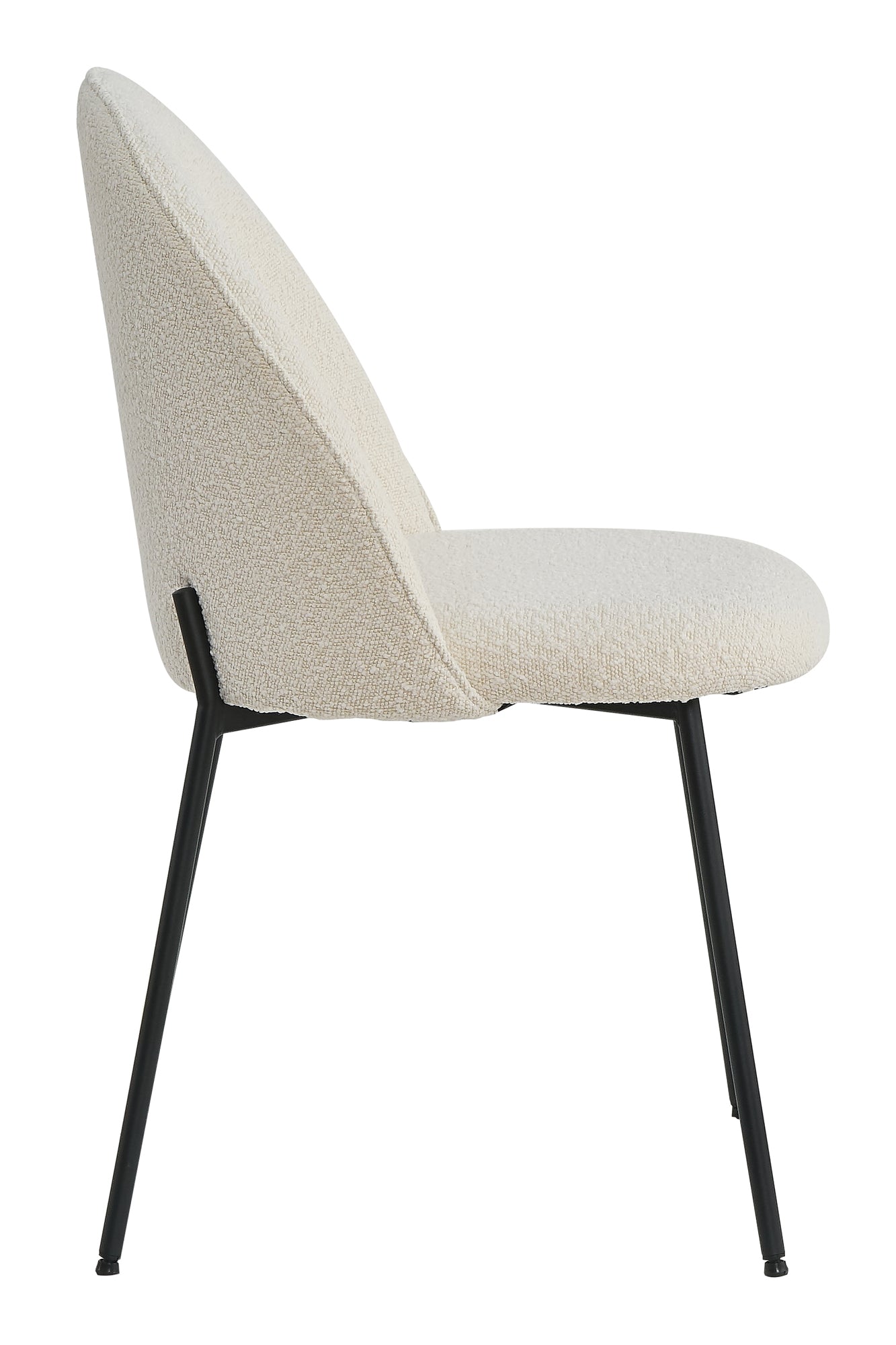 TAYLOR Stuhl, 2er-Set – Bezug beige, Beine schwarz – Bild 4