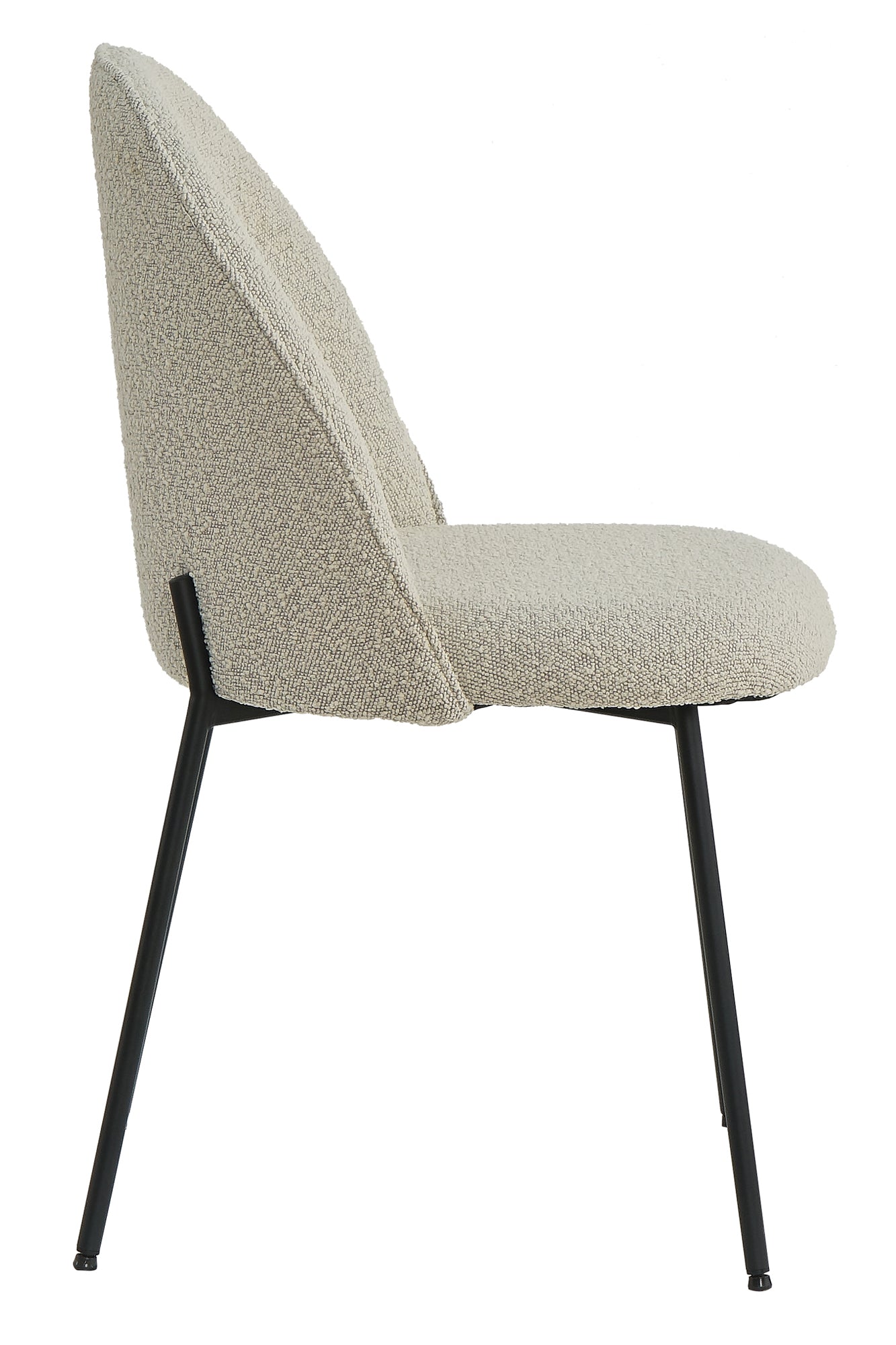TAYLOR Stuhl, 2er-Set – Bezug graubeige, Beine schwarz – Bild 4