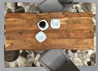 TABLES & CO Stehtisch 124,5x51 cm – Platte natur, Gestell antikschwarz – Bild 9