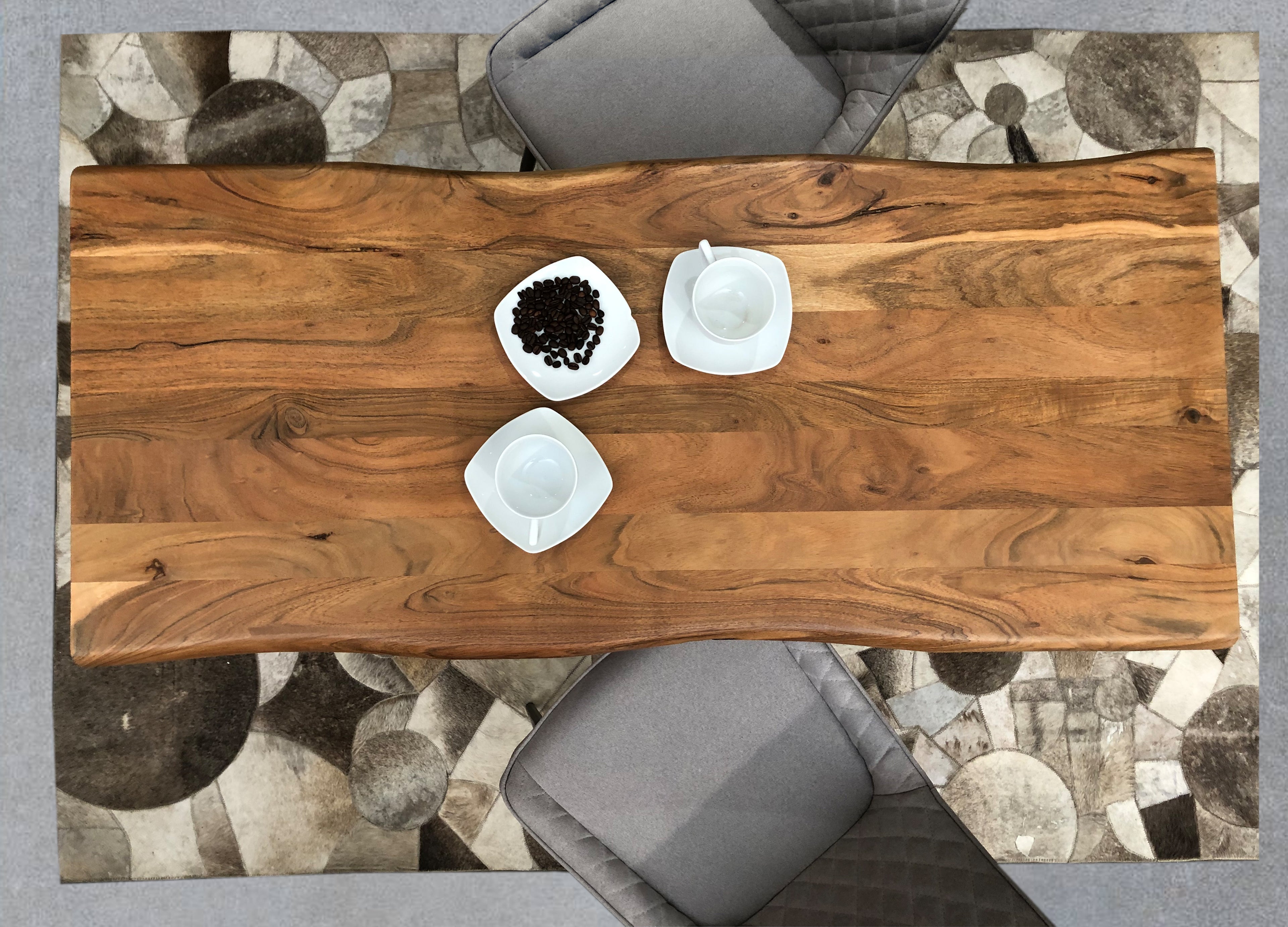 TABLES & CO Stehtisch 124,5x51 cm – Platte natur, Gestell antikschwarz – Bild 9