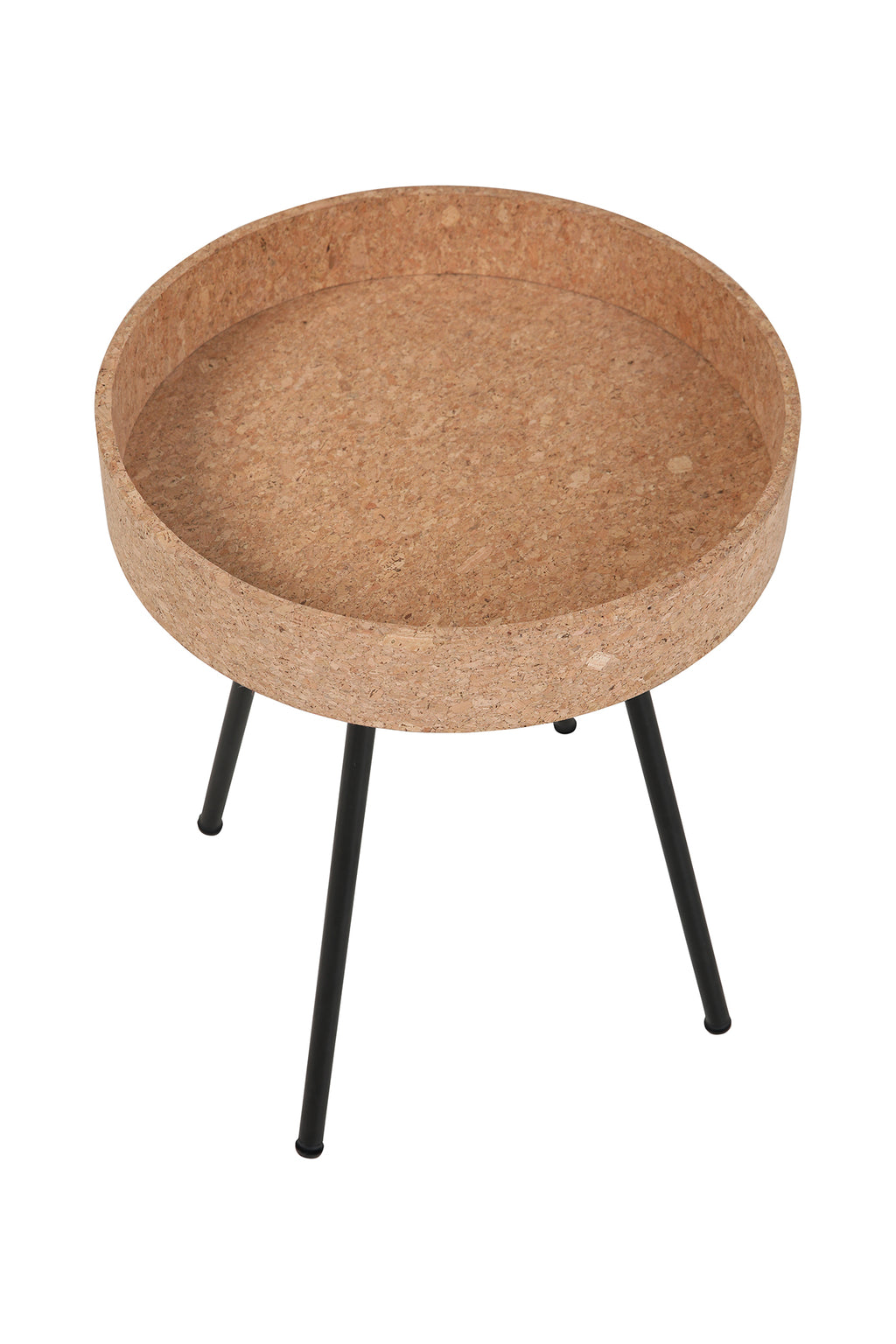 Möbilia - Beistelltisch, 2er Set natur, schwarz Stahlbeine