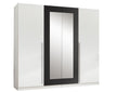 Kleiderschrank 4 türig  in 4 Farben