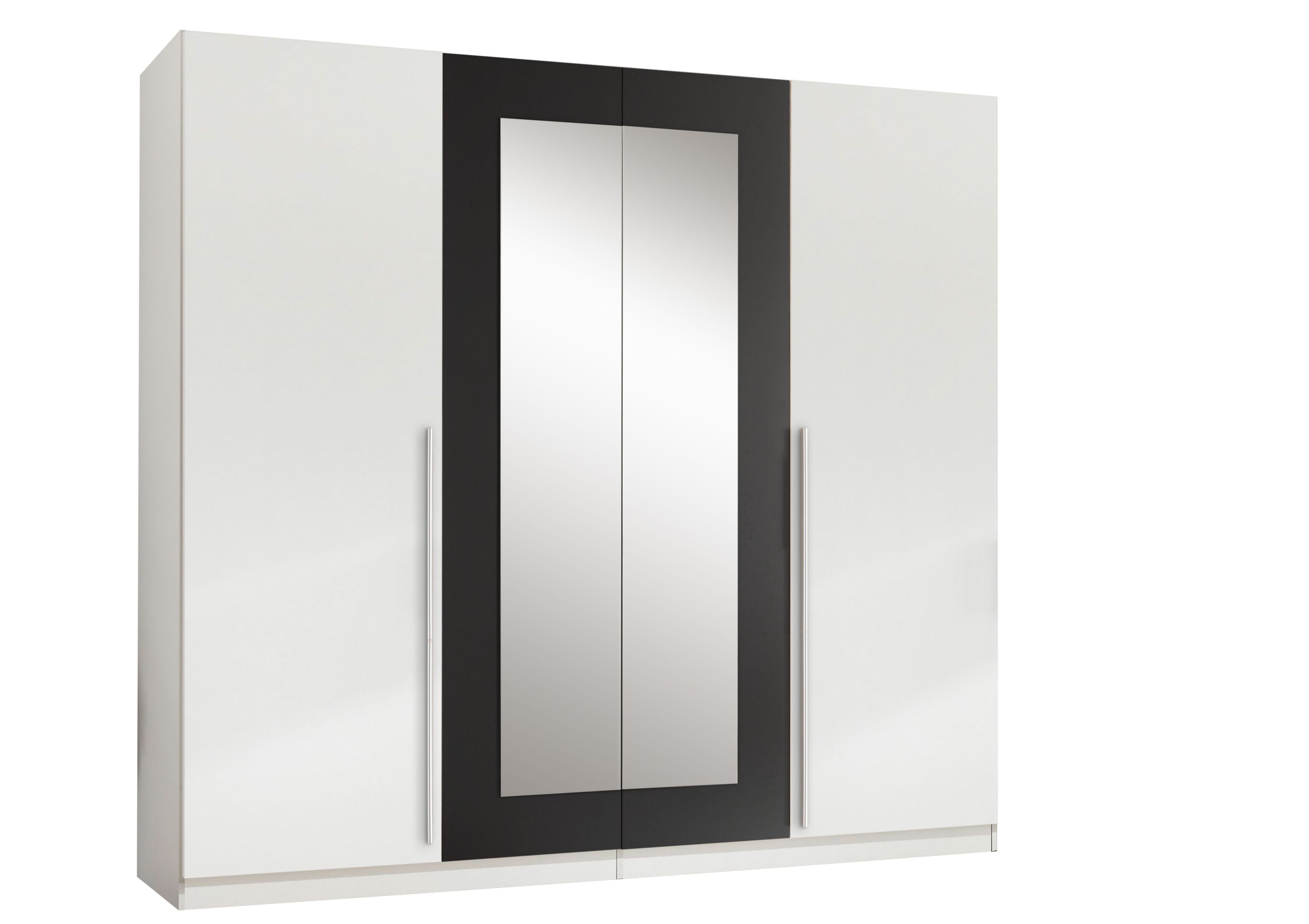 Kleiderschrank 4 türig  in 4 Farben