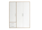 Kleiderschrank 3 türig  Eiche/ weiß