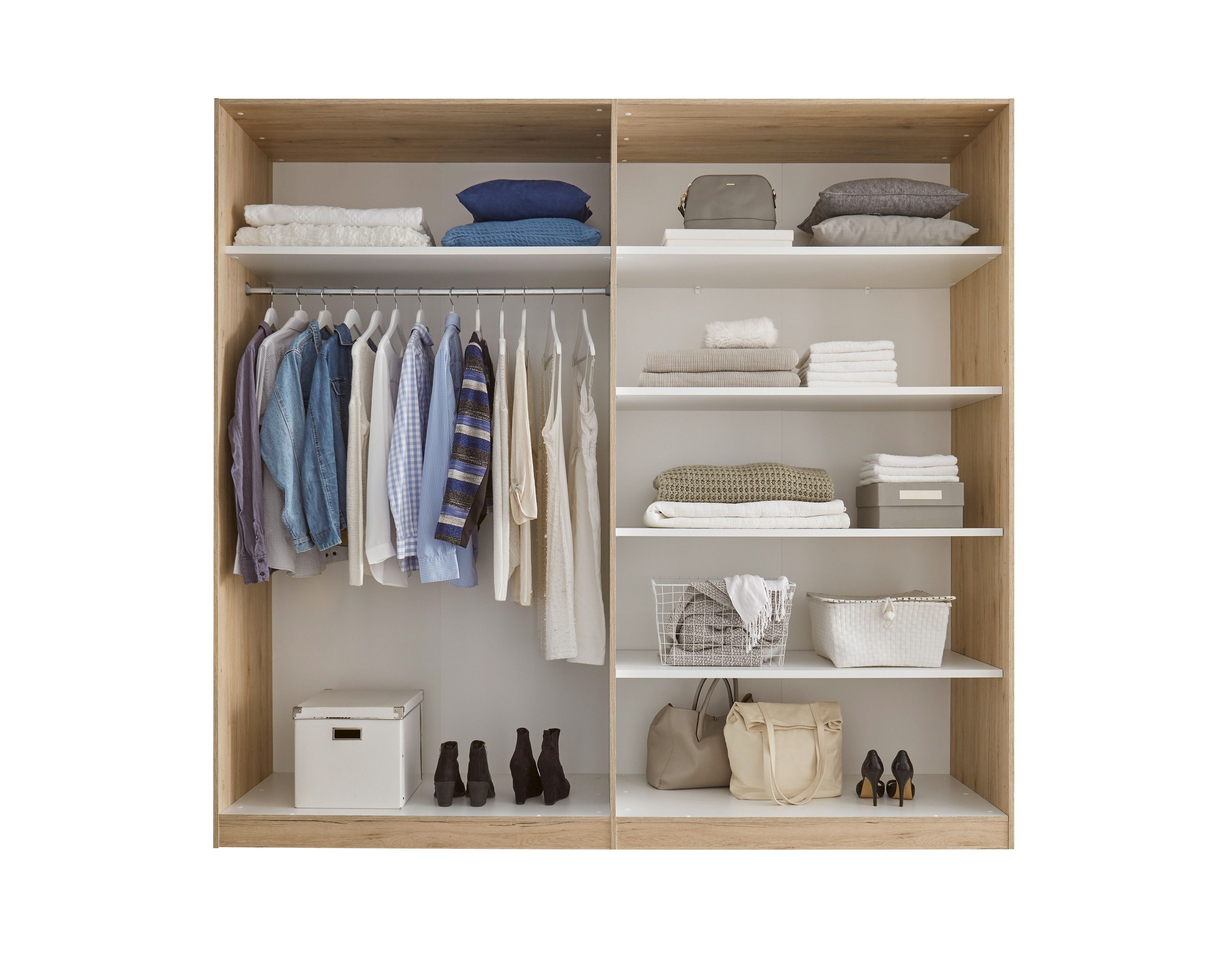 Kleiderschrank 4 türig  in 4 Farben