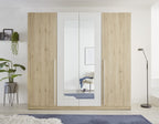 Kleiderschrank 4 türig  in 4 Farben