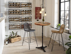 RATTAN Barhocker – Antikschwarz – Bild 6