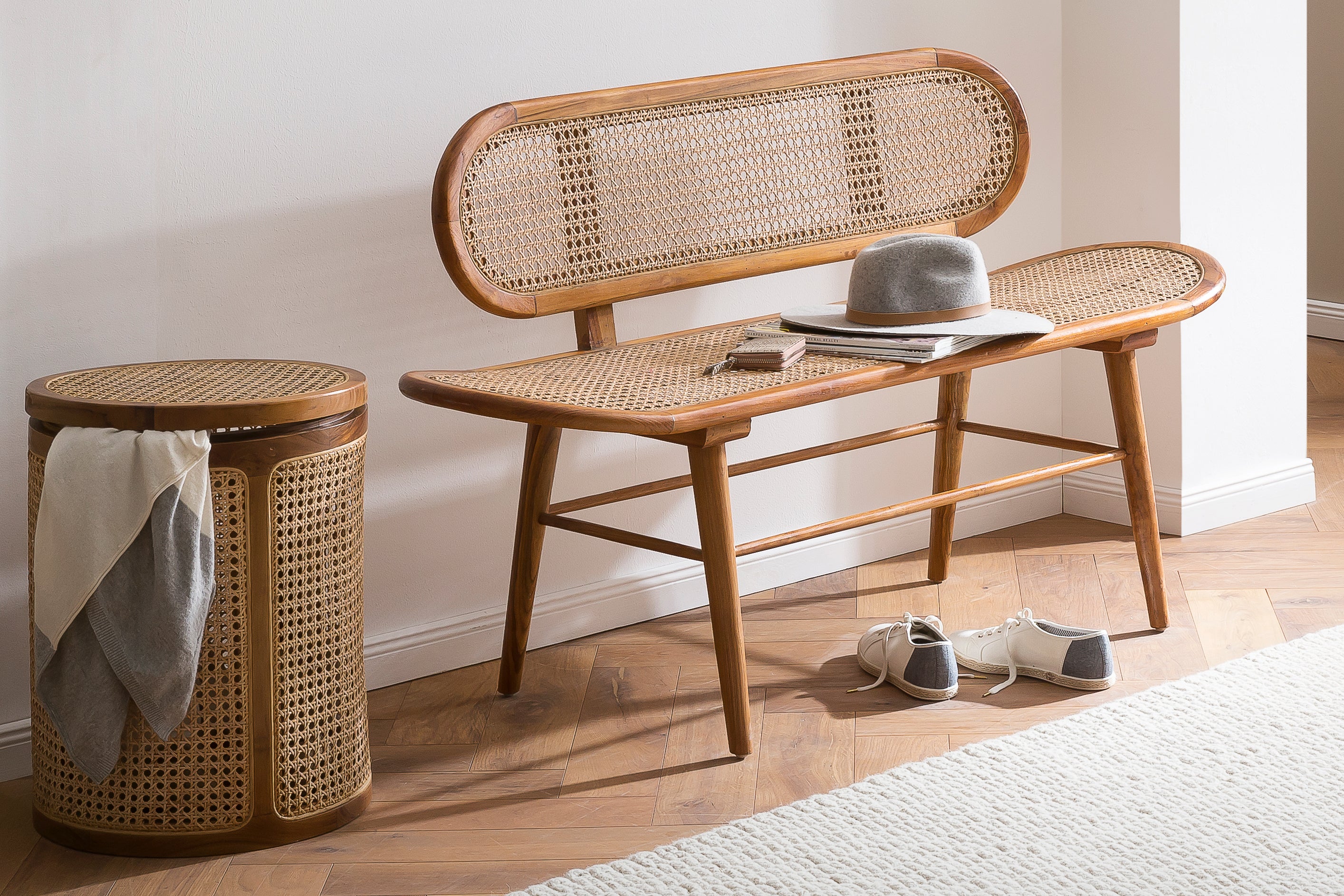 RATTAN Bank, groß – Natur – Bild 6