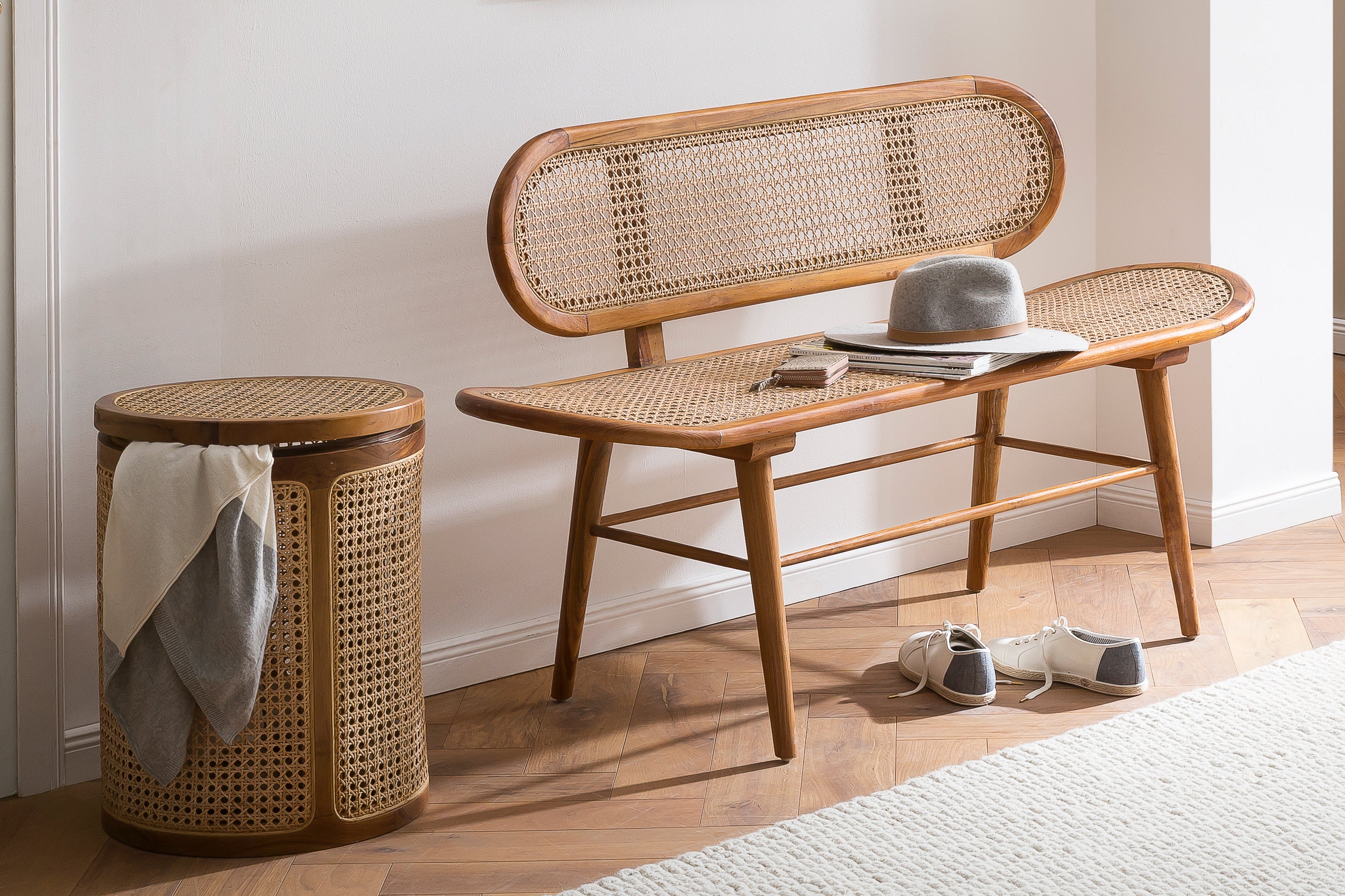 RATTAN Bank, groß – Natur – Bild 8