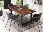 TABLES & CO Tisch 160 x 85 cm – Platte nußbaumfarbig, Gestell schwarz lackiert – Bild 3