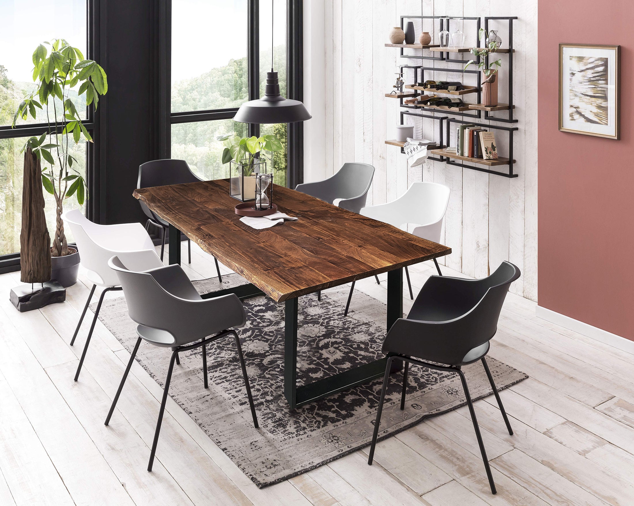 SIT&CHAIRS Stuhl, 2er-Set – Sitz grau, Beine schwarz – Bild 14
