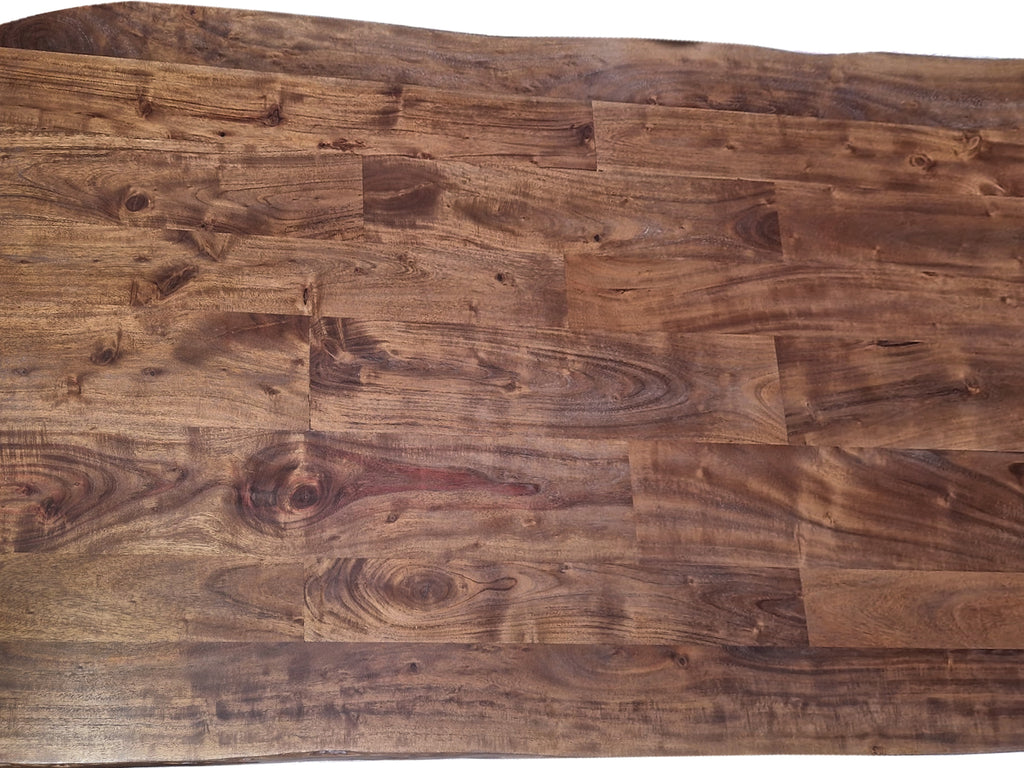 TABLES & CO Tisch 140 x 80 cm, Platte 26 mm, nußbaumfarbig – Platte nussbaumfarbig, Gestell schwarz lackiert – Bild 7