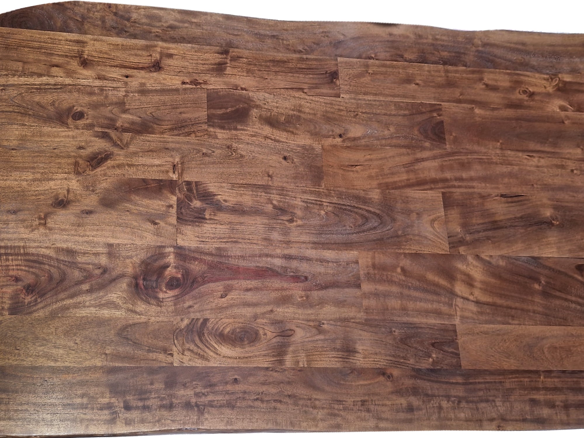 TABLES & CO Tisch 140 x 80 cm, Platte 26 mm, nußbaumfarbig – Platte nussbaumfarbig, Gestell schwarz lackiert – Bild 7