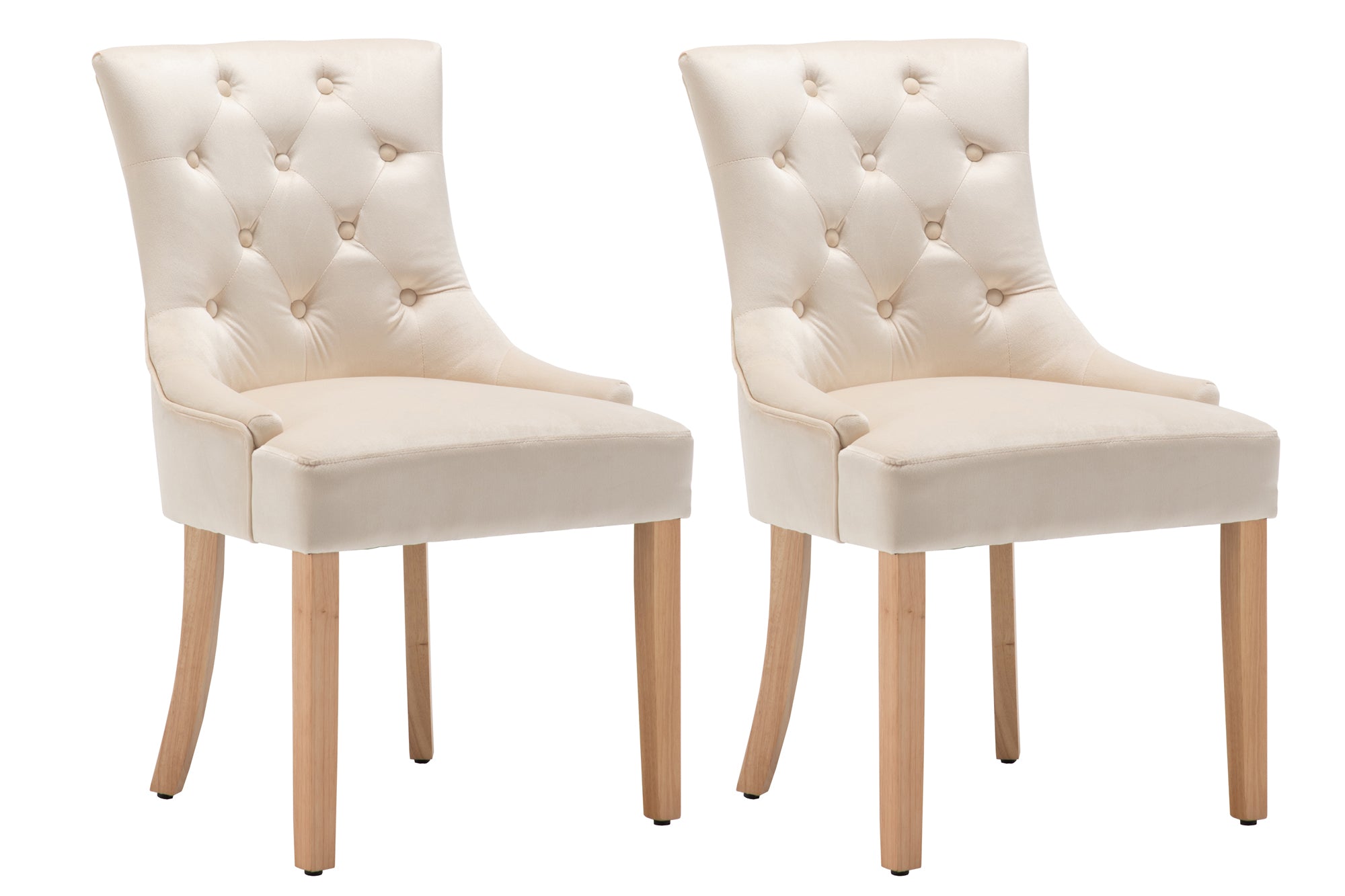Stuhl, 2er-Set – Bezug creme, Beine natur – Bild 5