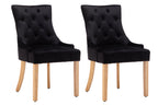Stuhl, 2er-Set – Bezug schwarz, Beine natur – Bild 5