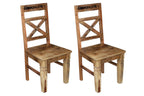 RUSTIC Stuhl, 2er-Set – Natur antik mit antikschwarzen Beschlägen – Bild 4