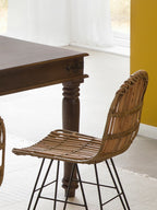 RATTAN Stuhl – Natur, Gestell antikschwarz – Bild 14