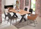 TABLES & CO Tisch 160x85 cm – Platte natur, Gestell used look, klar lackiert – Bild 8