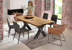 TABLES & CO Tisch 200x100 cm – Platte natur, Gestell used look, klar lackiert – Bild 4