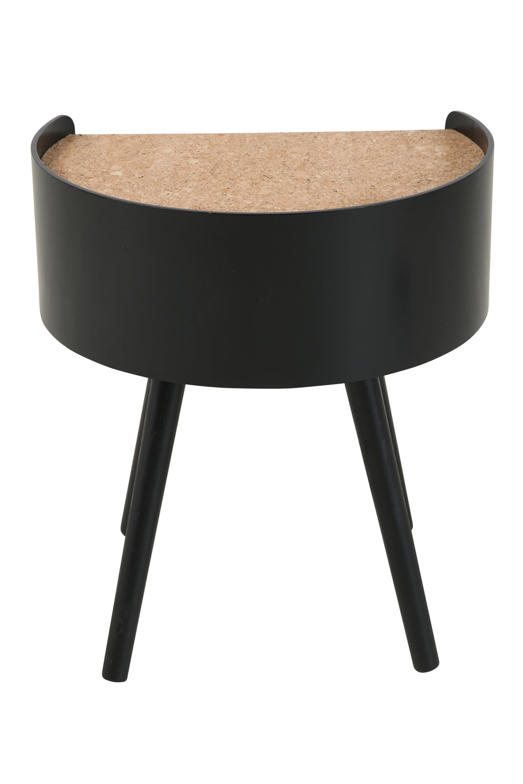 Möbilia - Beistelltisch 40x40x46 cm natur, schwarz