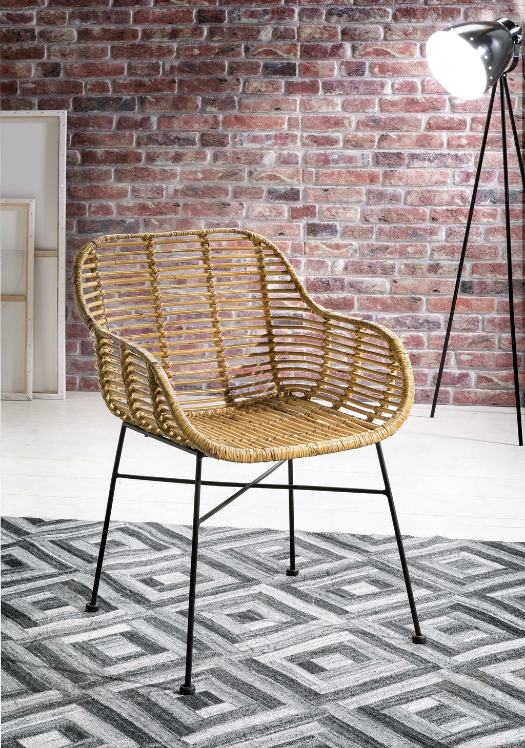 RATTAN Armlehnstuhl, 2er-Set – Natur – Bild 17