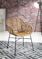 RATTAN Armlehnstuhl, 2er-Set – Natur – Bild 17