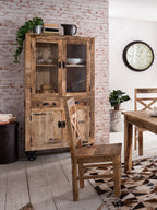 RUSTIC Stuhl, 2er-Set – Natur antik mit antikschwarzen Beschlägen – Bild 6