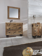 RUSTIC Kommode – Natur antik mit antikschwarzen Beschlägen – Bild 8