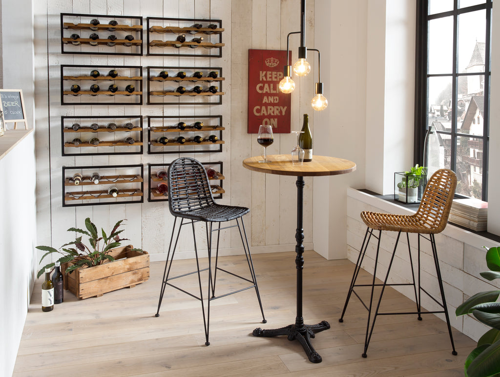 RATTAN Barhocker – Antikschwarz – Bild 8