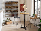 RATTAN Barhocker – Antikschwarz – Bild 8