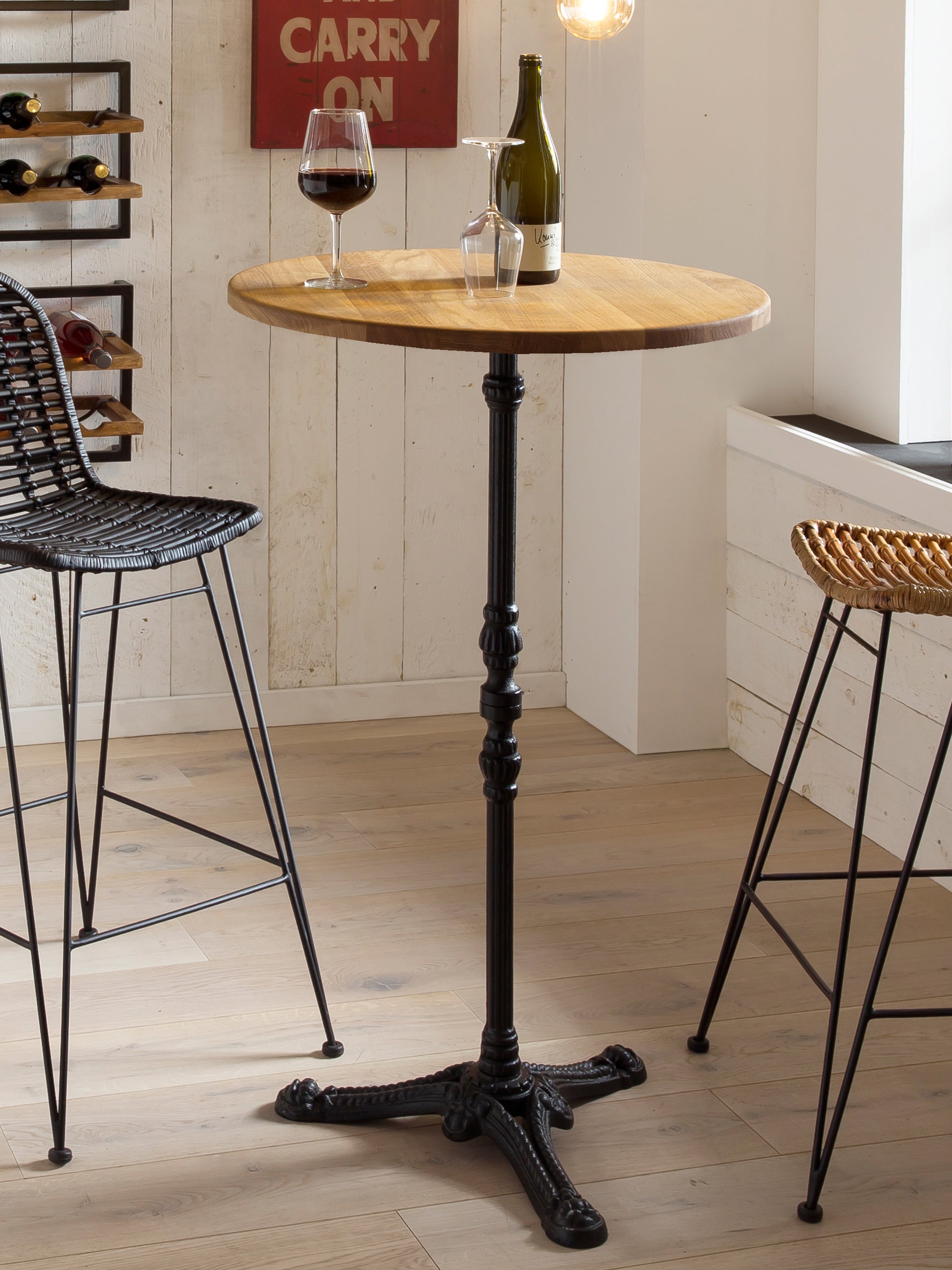 RATTAN Barhocker – Antikschwarz – Bild 10